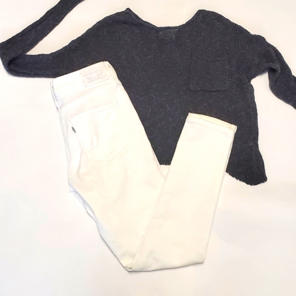 Levi's Jeans, white Sz 27 (4)